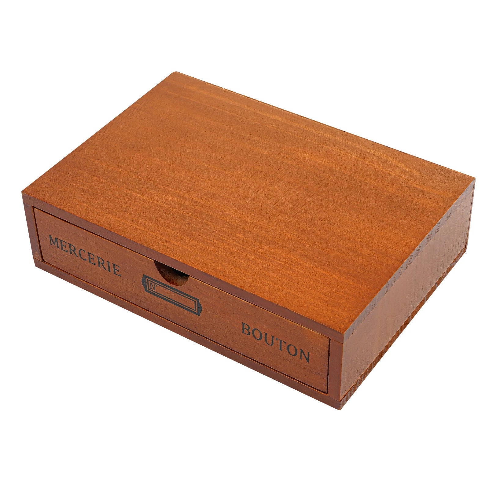 Single-Drawer Wooden Jewelry Organizer - Stylish Desktop Storage Box | eBay
