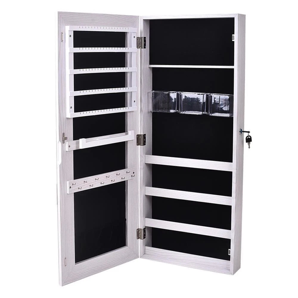 Wall or Door Mount Storage Cabinet with Full-Length Frameless Lockable Storage | eBay