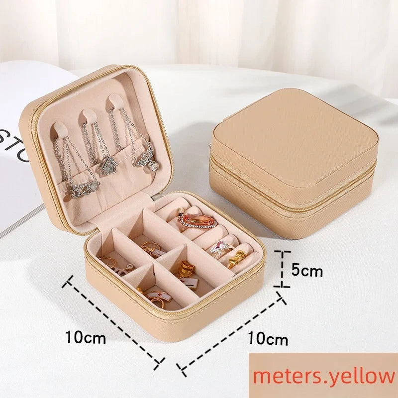New Mini Jewelry Storage Box PU Leather Travel Organizer Earrings Ring Fast Ship | eBay