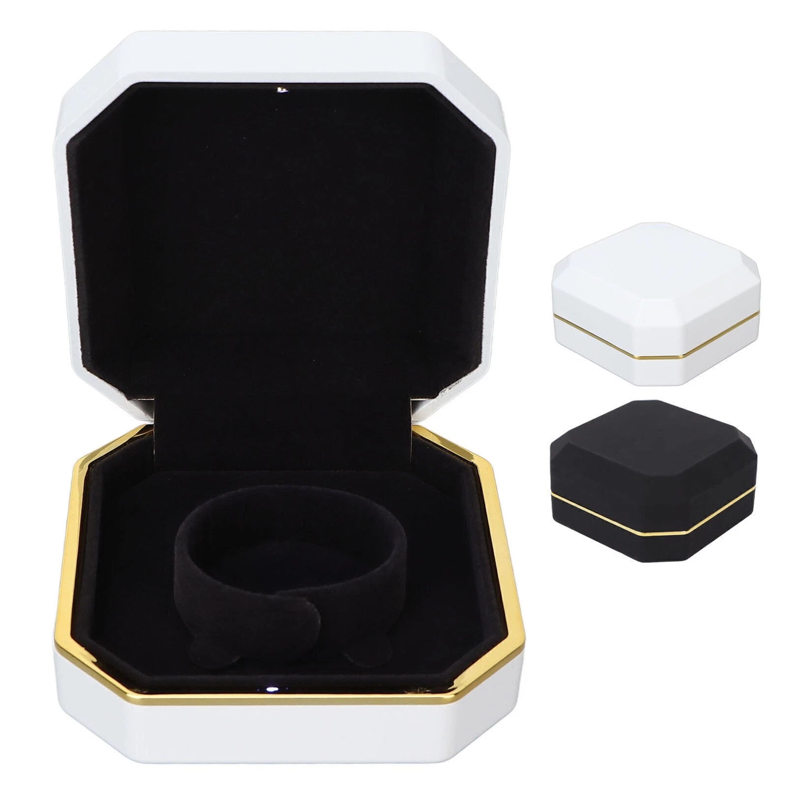 Exquisite Bracelet Gift Box Portable Jewelry Storage Display Case with Light | eBay