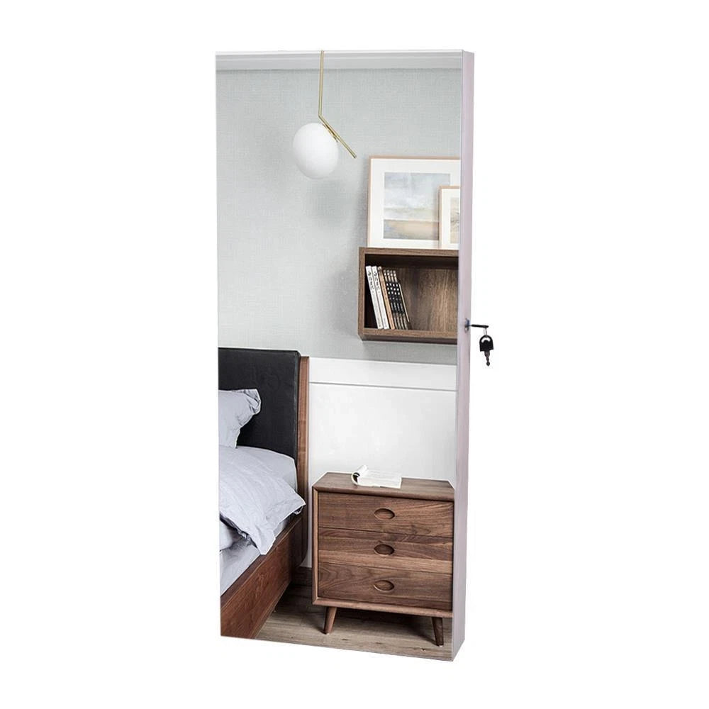 Wall or Door Mount Storage Cabinet with Full-Length Frameless Lockable Storage | eBay