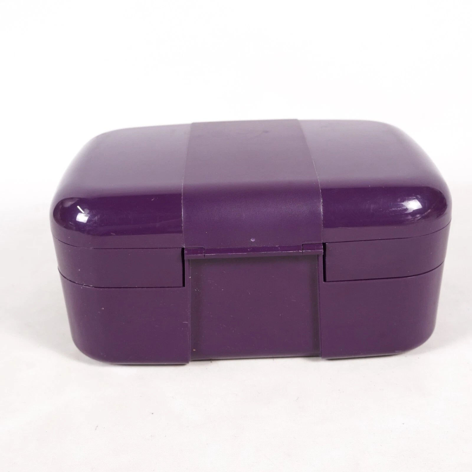 Purple Jewelry Box Organizer Plastic Storage Container Travel Case Foldable | eBay