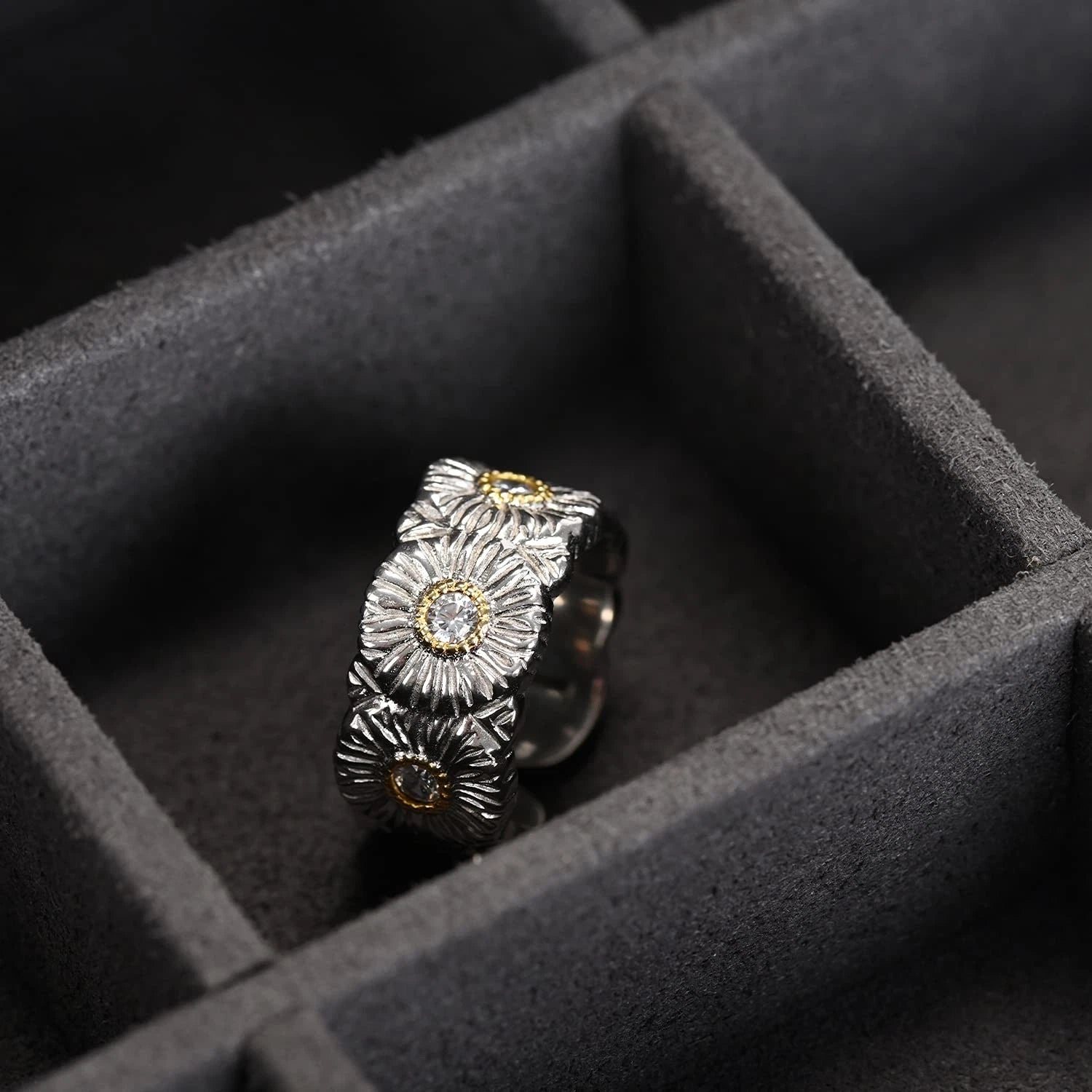 Solid Wood Ring Jewelry Box Organizer Earrings Jewelry Drawer Organizer Tray ... | eBay