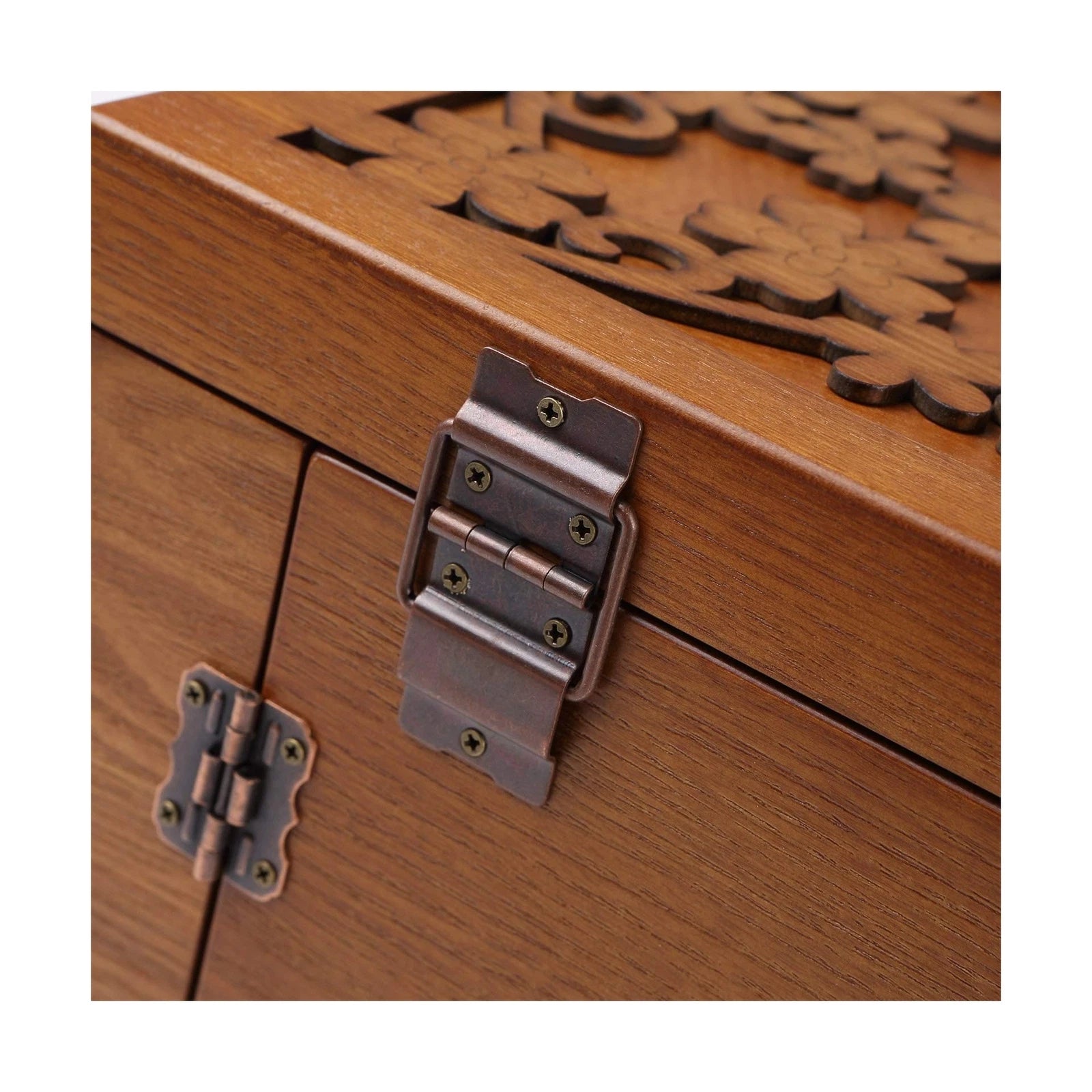 Changsuo Wooden Jewelry Box for Women, Organizer Box of Solild Wood with Lock... | eBay