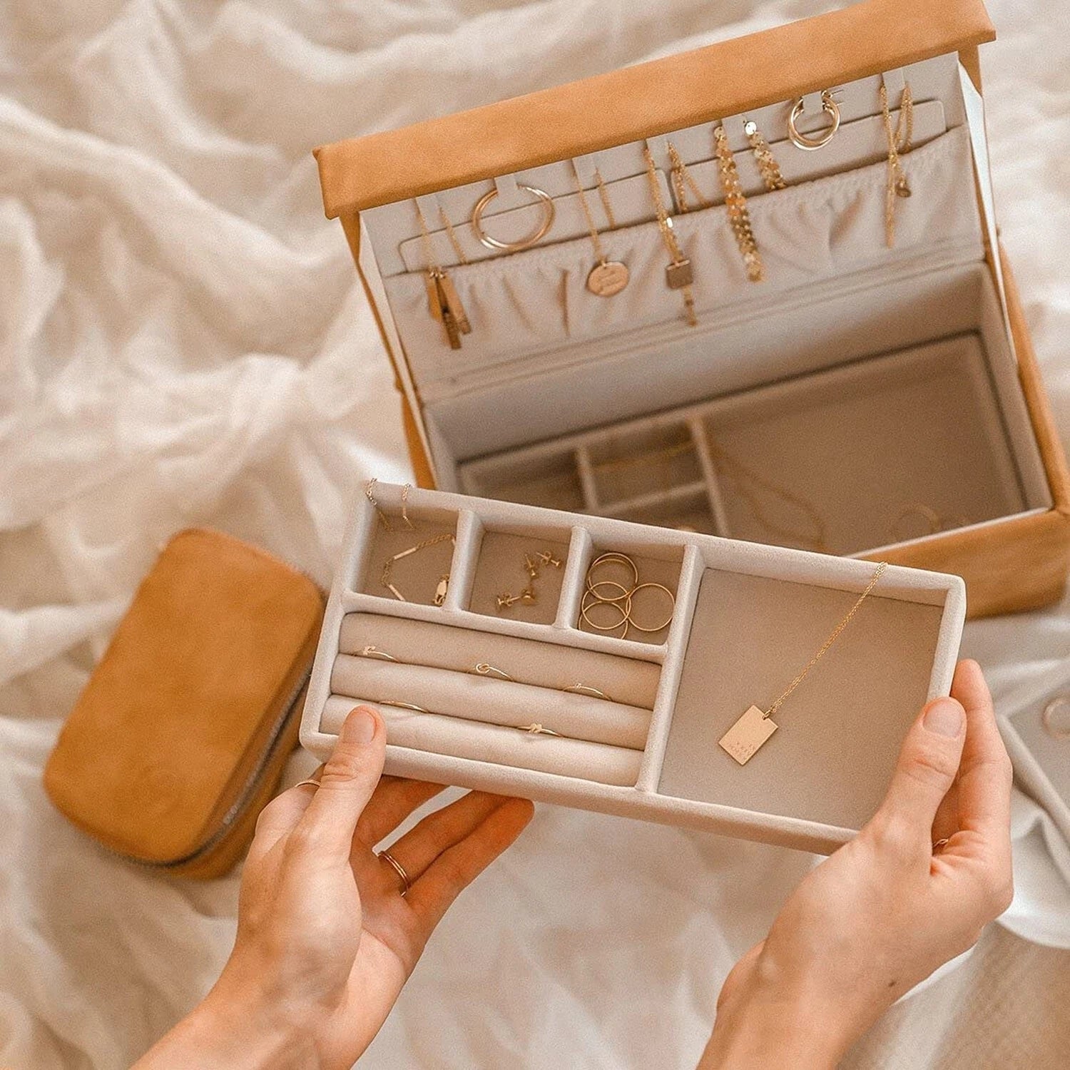 Jewelry Box for Girls, 3-Layer Stackable Jewelry Organizer Trays for Women Gi... | eBay