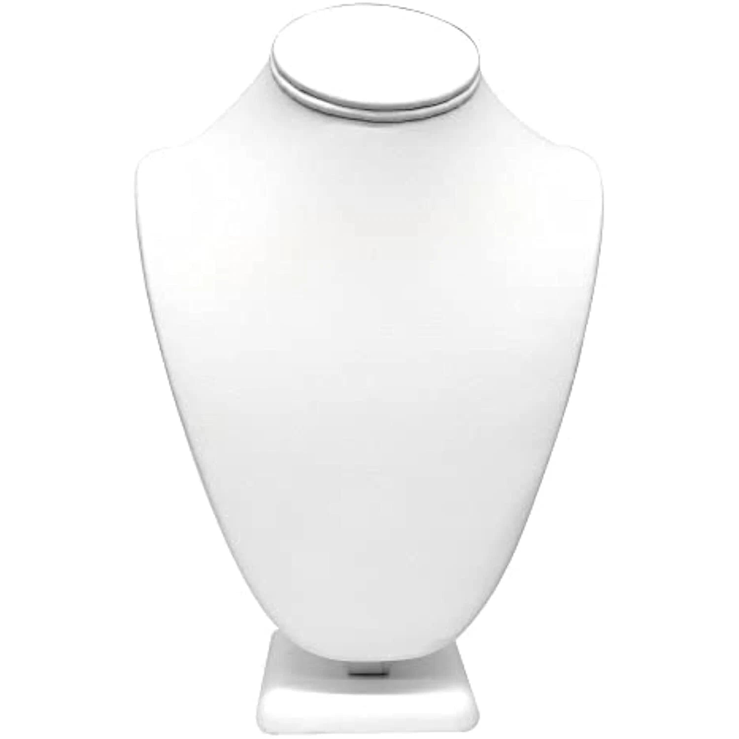 White Leatherette Jewelry Necklace Display Bust ~ 11" Tall Stand | eBay