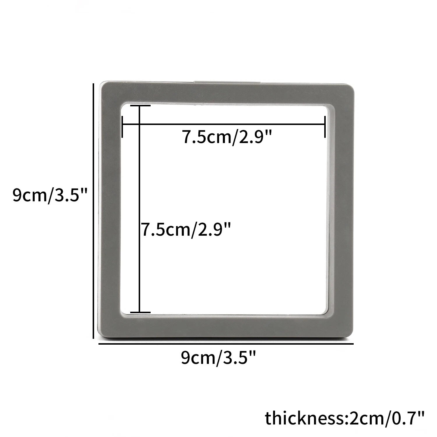 PE Film Jewelry Storage Box 3D Packaging Case Floating Frame Necklace Display | eBay