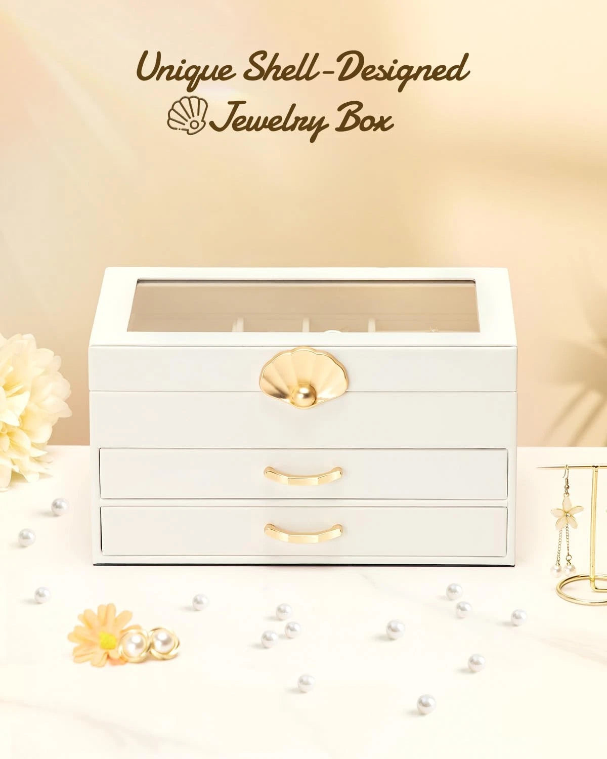 Enthralite Jewelry Box with 2 Drawers Jewelry Display Organizer for Earrings | eBay