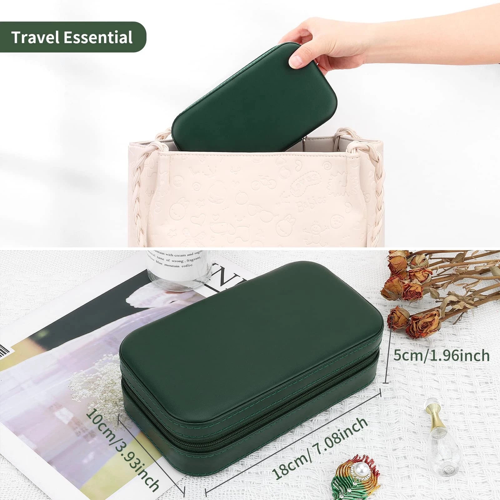 Travel Jewelry Box, PU Leather Portable Jewelry Case, Small Jewelry Boxes for... | eBay