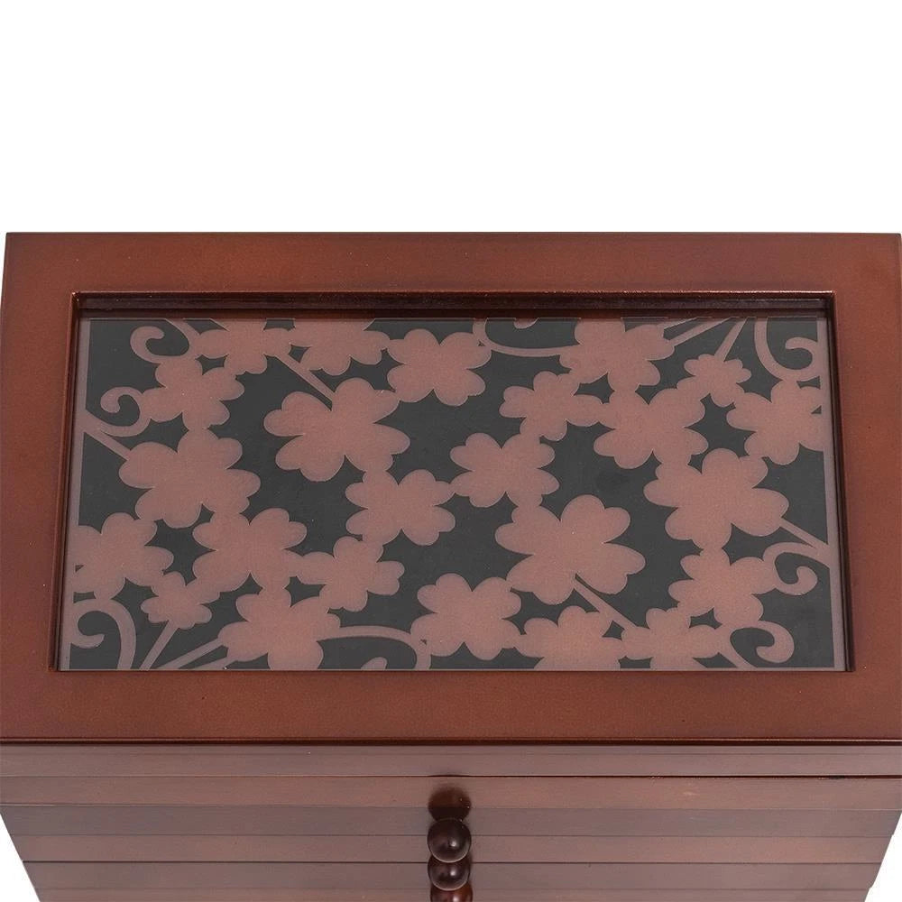 Jewelry Ring Display Organizer Box Tray Earring Storage Case with 5 Drawers | eBay