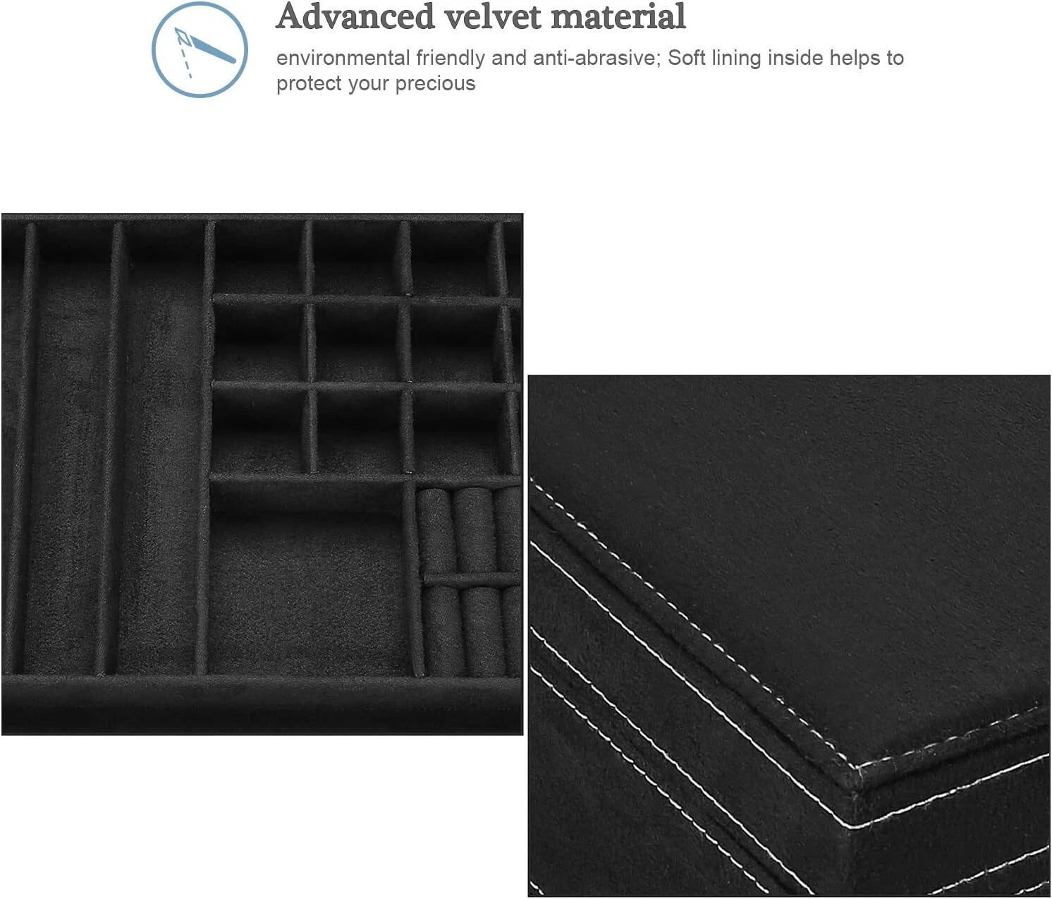 Luxurious Freestanding Jewelry Case - Velvet Organizer for Necklaces & Earrings | eBay