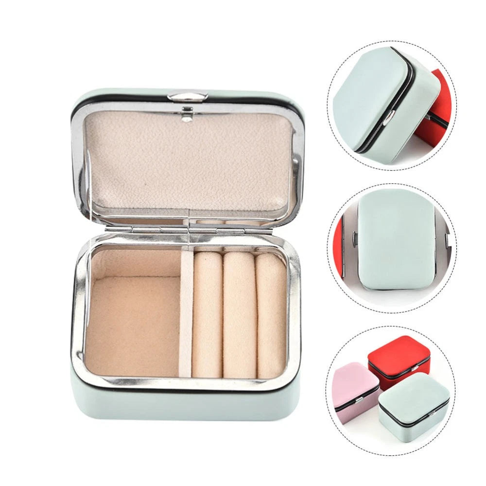 Portable Jewelry Box Jewlery Organizers Earring Storage Case | eBay