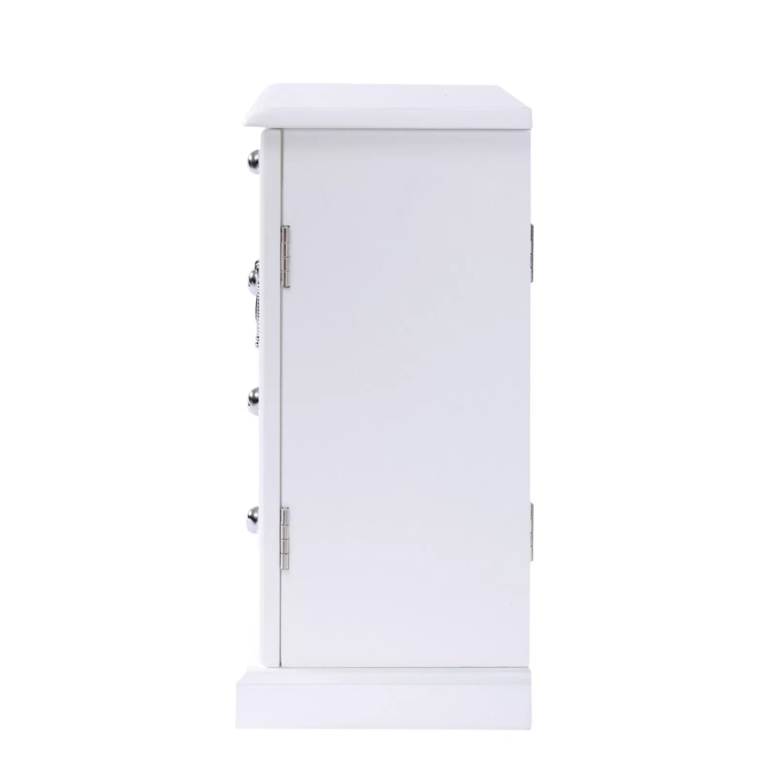 Jewelry Box for Women, White Jewelry Organizer Box with Mirror & 4 Drawers | eBay