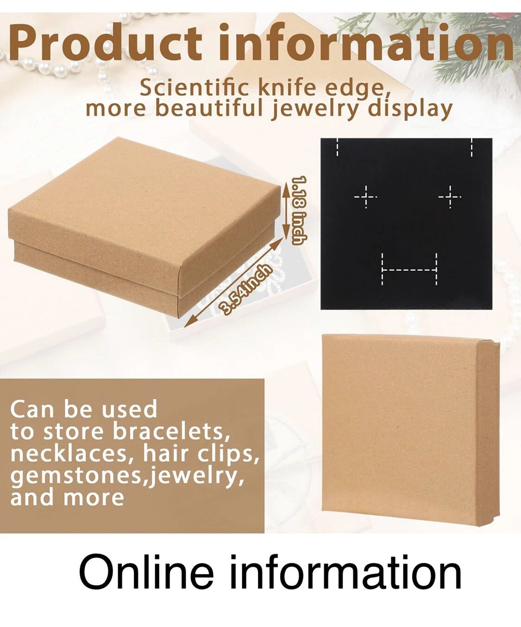 Tenceur 24 pcs Cardboard Jewelry Gift Boxes 3.5x3.5x1.2” | eBay