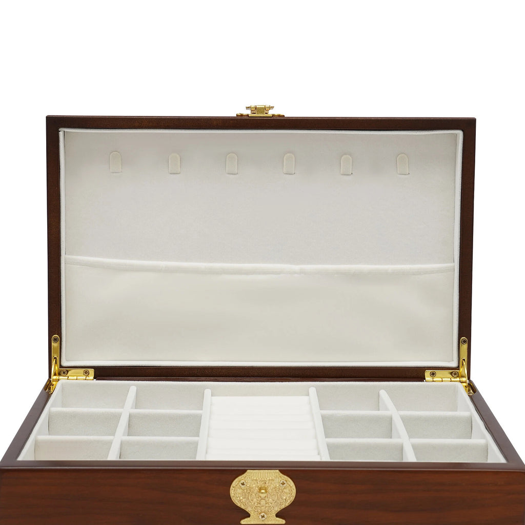 Jewelry Box Organizer for Women Girls 3 Layer Large Jewelry Storage Case White | eBay