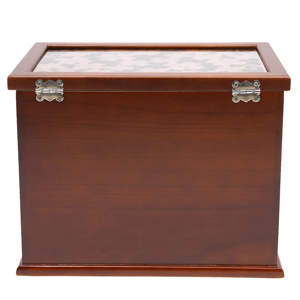 6 Layers Brown Jewelry Storage Box Organizer Cabinet Wood Jewelry Necklace Chest | eBay