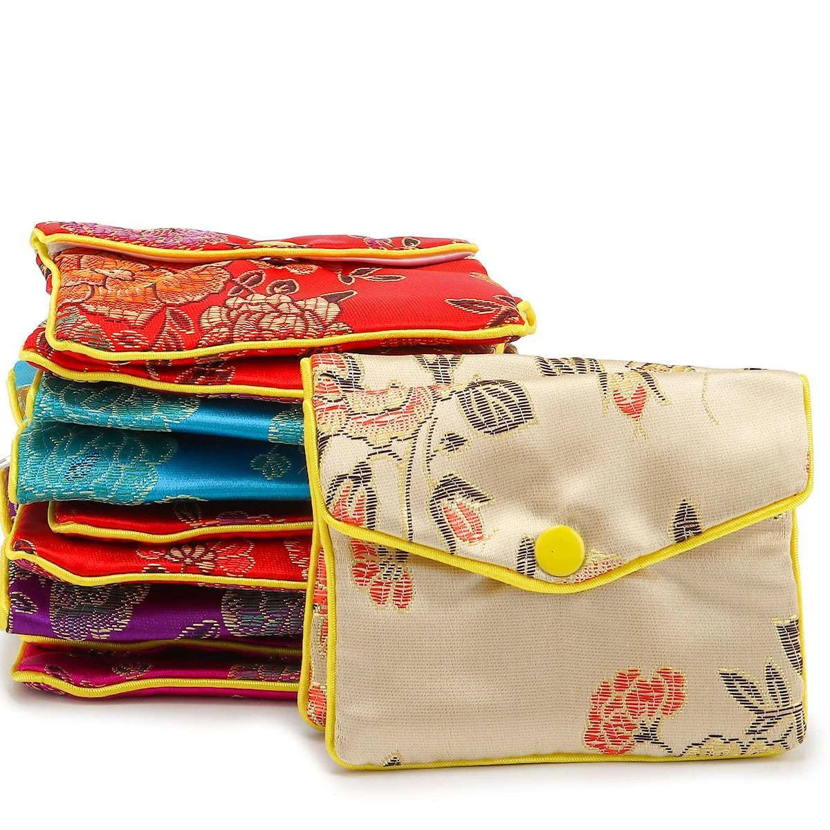 12pcs Jewelry Storage Bags Silk Chinese Tradition Pouch Purse Jewels Organizer | eBay