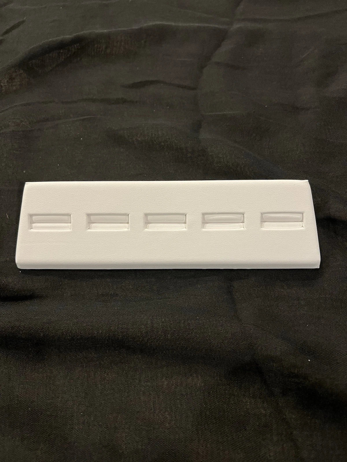White Leather 5 Ring Tray Jewelry Display | eBay