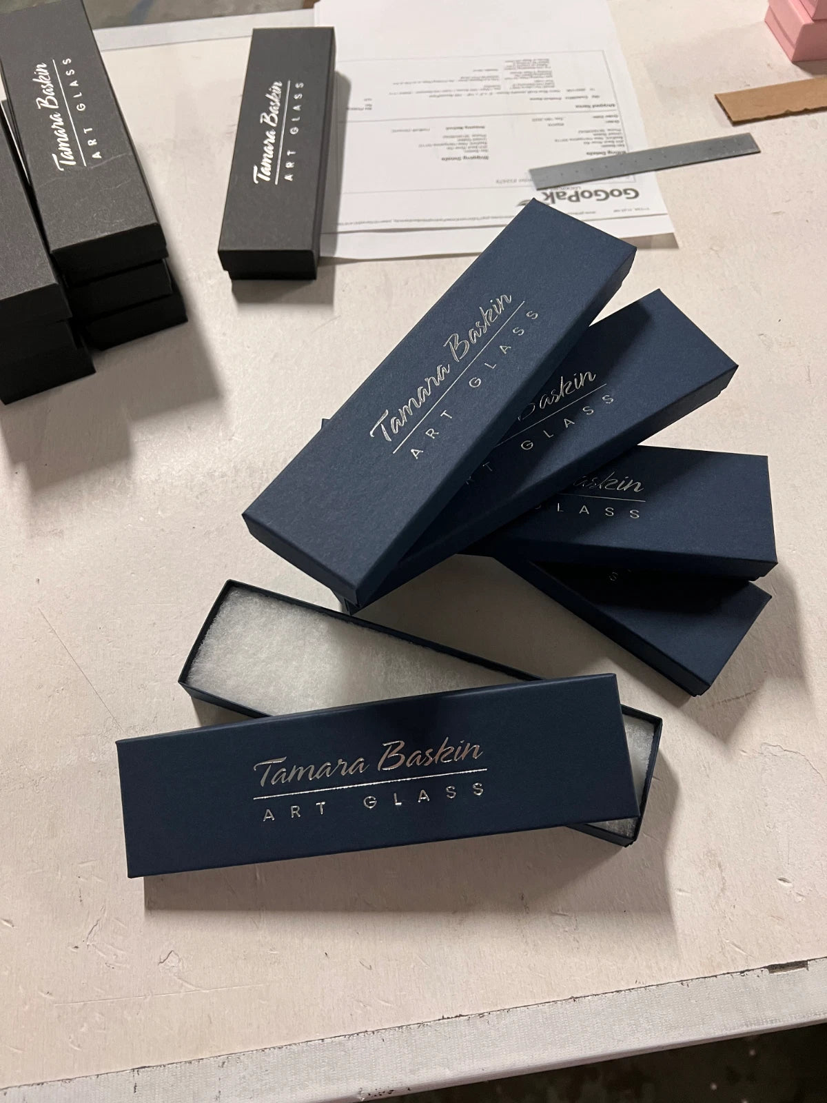 100 Matte Navy Blue Jewelry Boxes - 8" x 2" x 7/8" | eBay