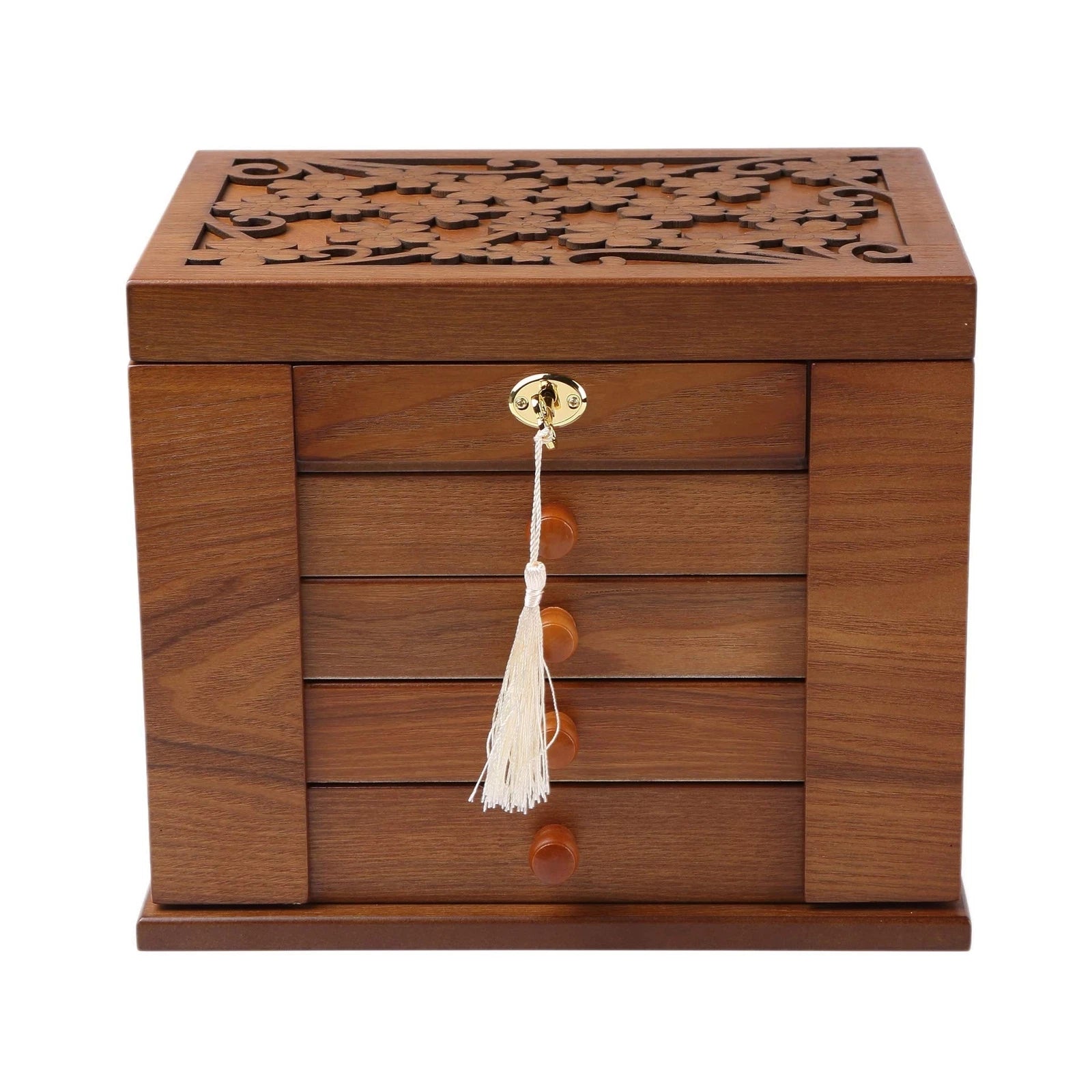 Changsuo Wooden Jewelry Box for Women, Organizer Box of Solild Wood with Lock... | eBay