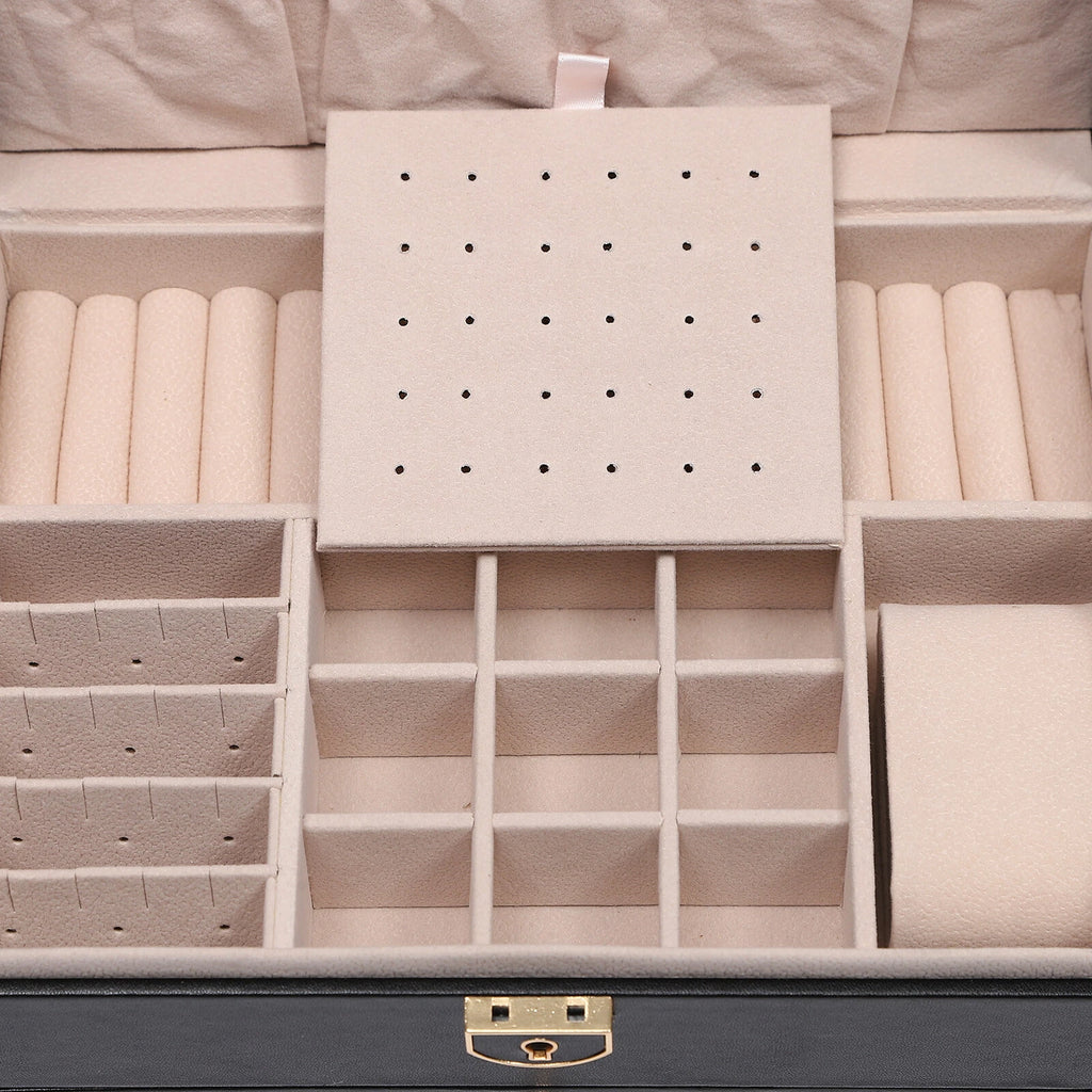 PU Watch Storage Box with Drawer Jewelry Organizer Watch Holder Display Case | eBay