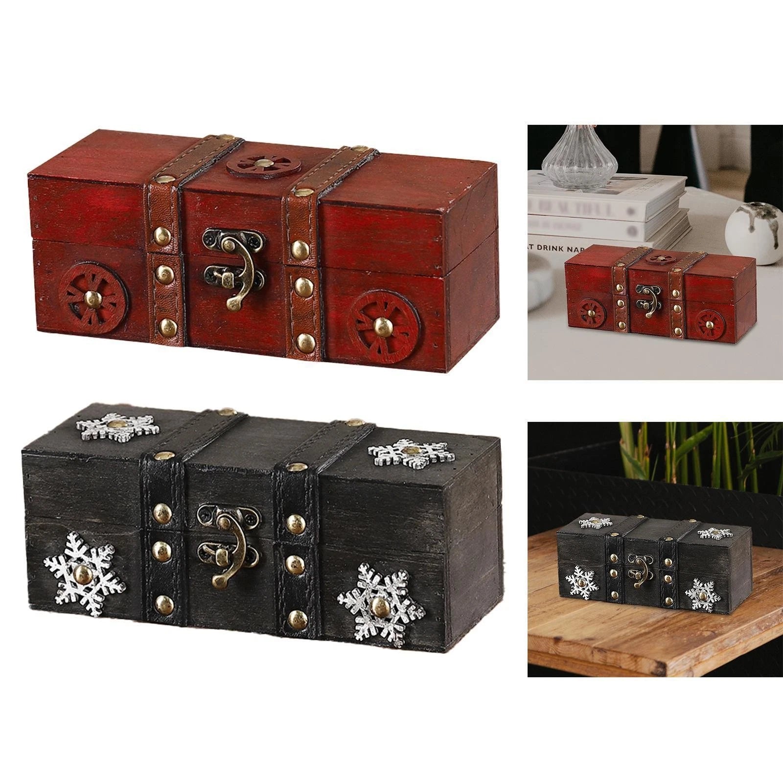 Wooden Jewelry Box Jewelry Organizer for Necklaces Bracelets Pendant Charms | eBay