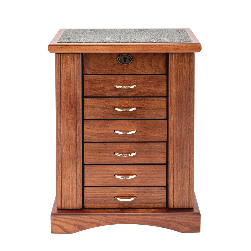 Wooden Jewelry Box Cabinet Storage Beauty 7 Drawers Case For Festival Gifts NEW | eBay