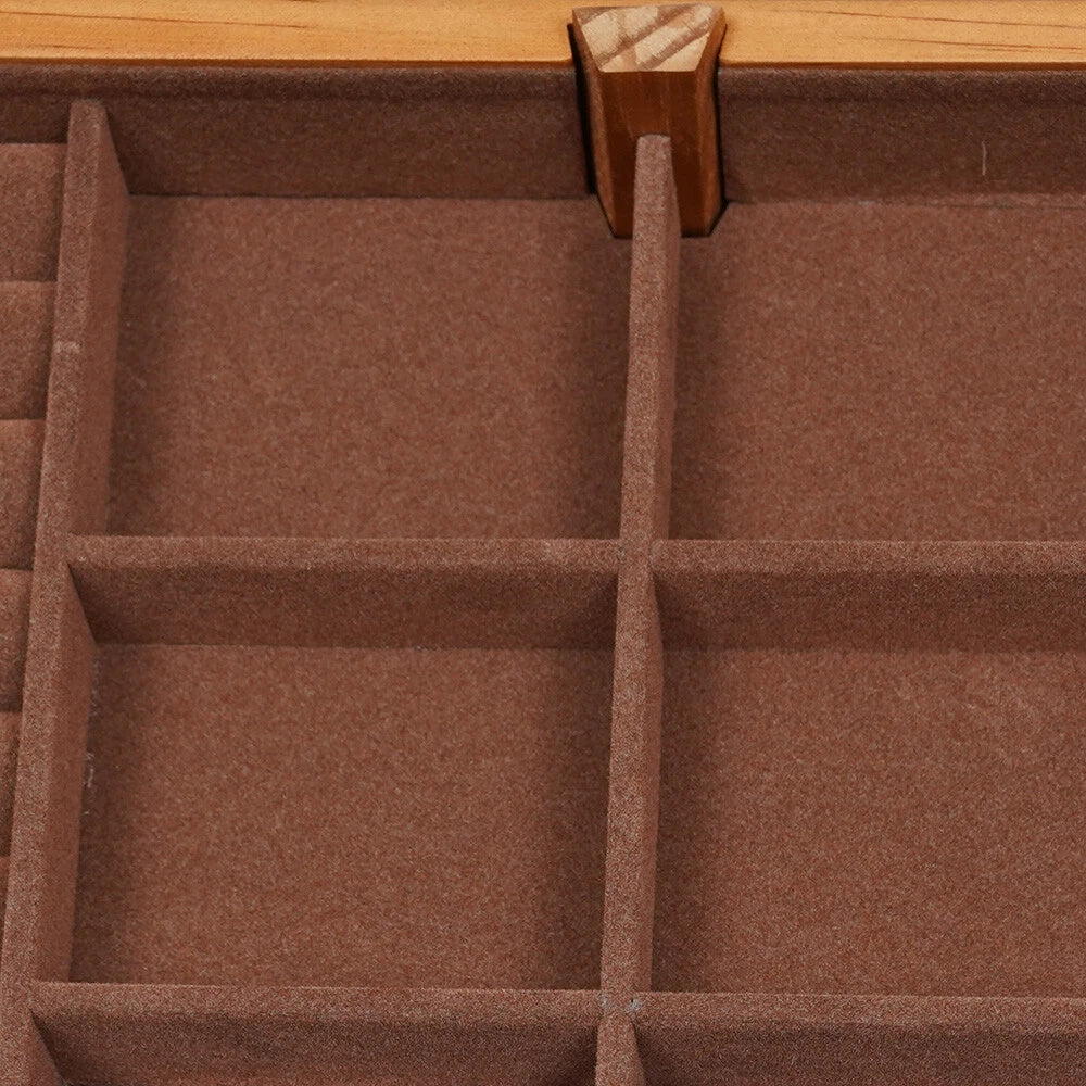 Large Capacity Wooden Jewelry Box 3 Layers + Safe Lock Retro Organizer Case | eBay
