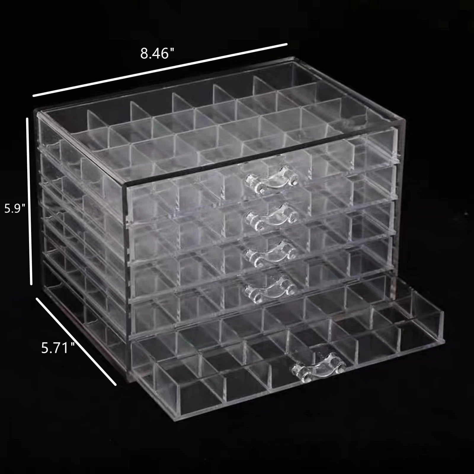 Acrylic Jewelry Organizer Box, Jewelry Drawer Organizer With 5 Drawers 120 Gr... | eBay