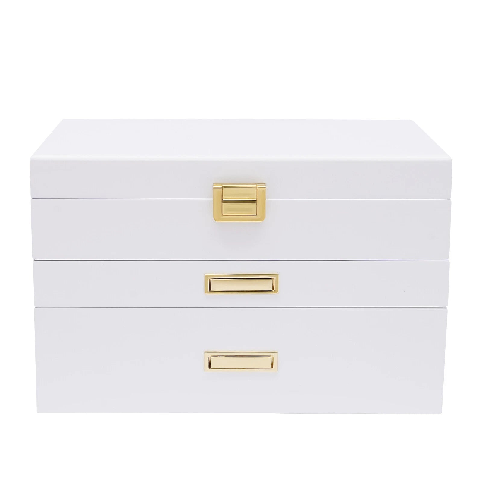 11*7.5*7.1in 3-Layer White Jewelry Organizer Box For Storage Earrings Necklace | eBay