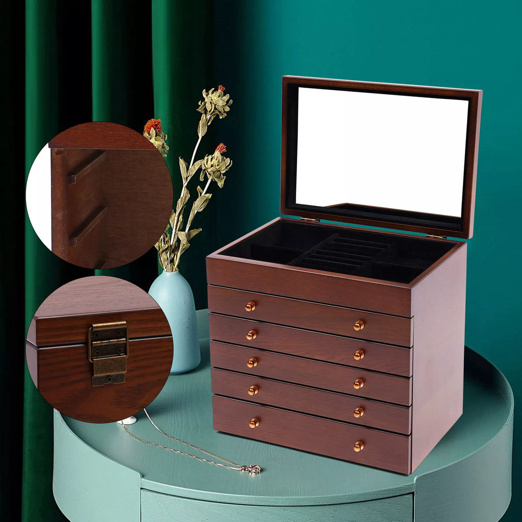 Jewelry Box, Jewelry Organizer, 6-tier Jewelry Box for Bedroom | eBay