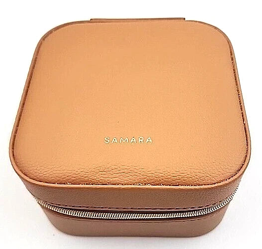 Samara Chestnut Vegan Leather Mini Organizer Portable Display Travel Jewelry Box | eBay