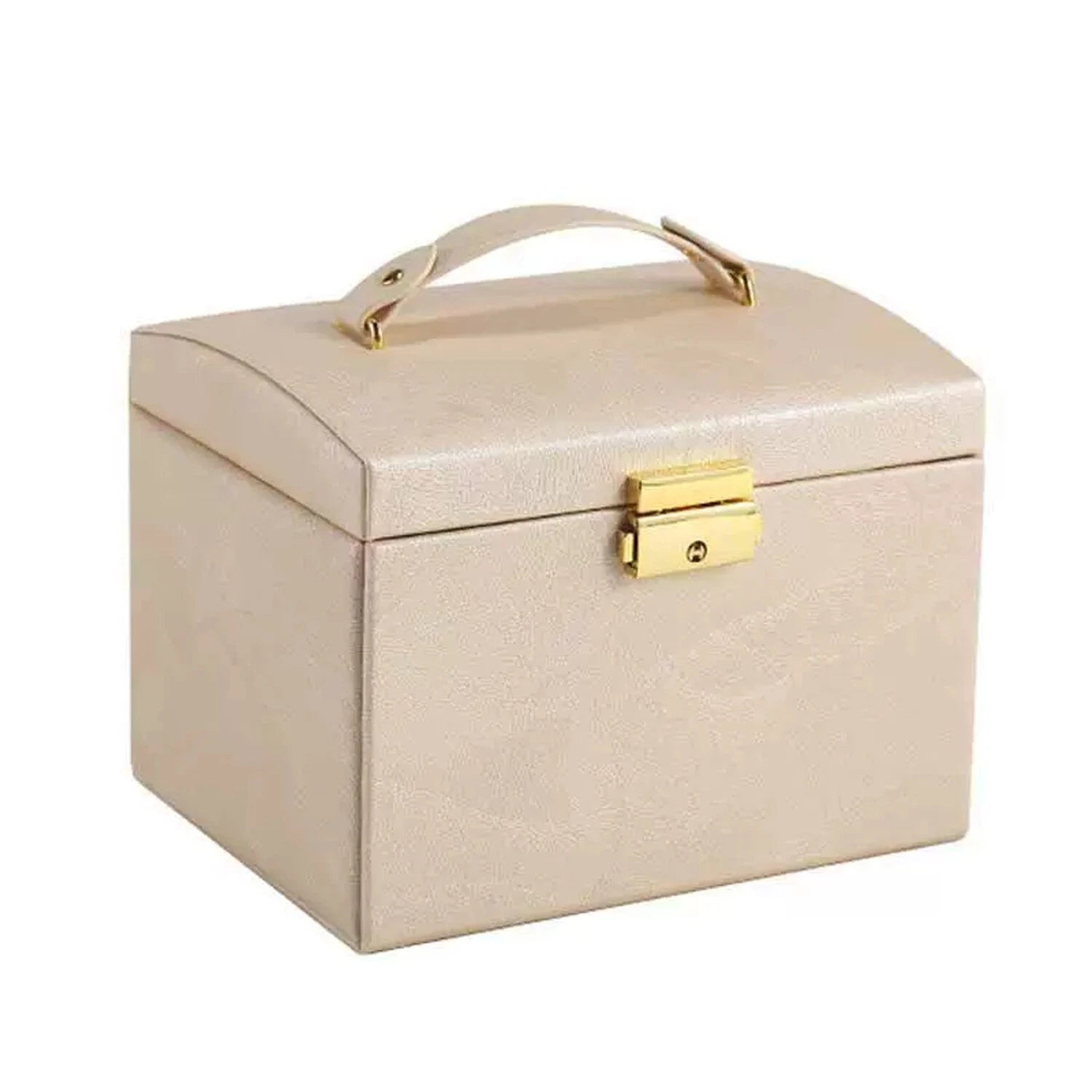 2 Layer Jewelry Storage Box for Necklaces Rings Watches PU Leather with Mirror ^ | eBay