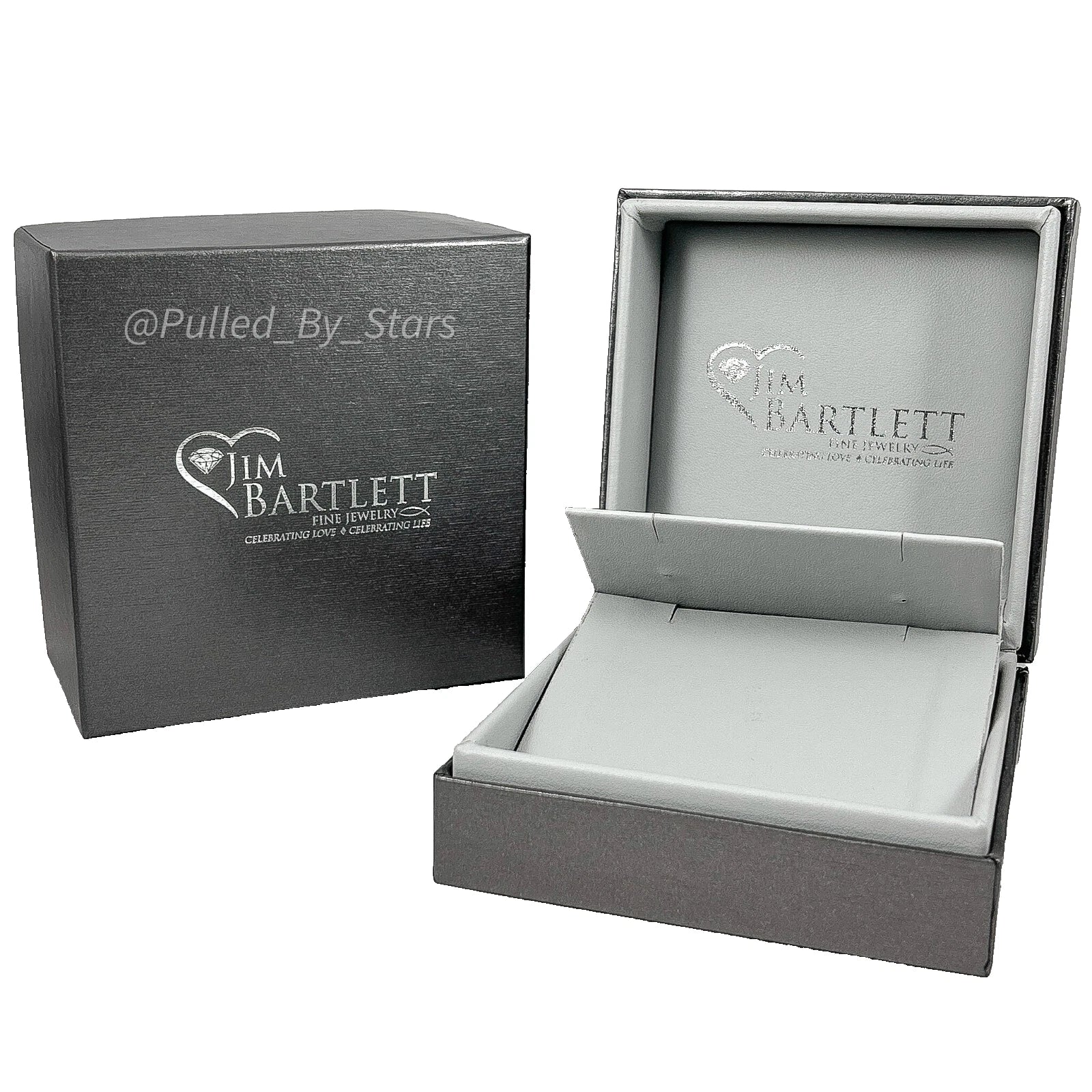 Boutique Jewelers Sleek Metallic Pewter Necklace/Earrings Gift Presentation Box | eBay
