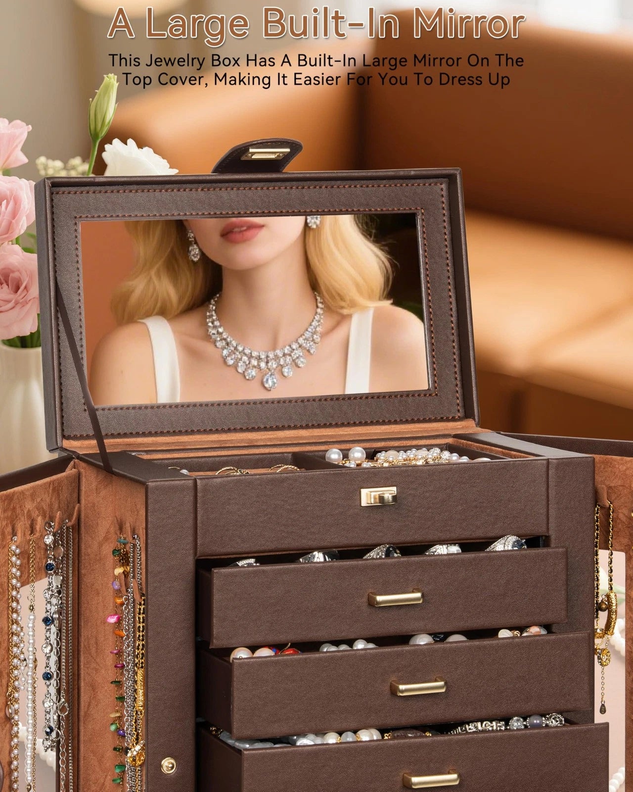 360° Rotating Jewelry Box 6-Tier Organizer Functional Jewelry Storage Case fo... | eBay