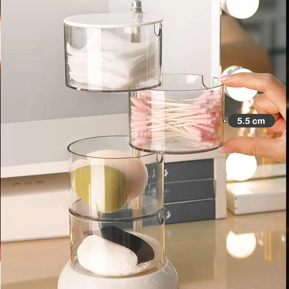 4-Layers Clear Jewelry Organizer, 360° Rotatable Small Cute Acrylic Jewelry Box | eBay