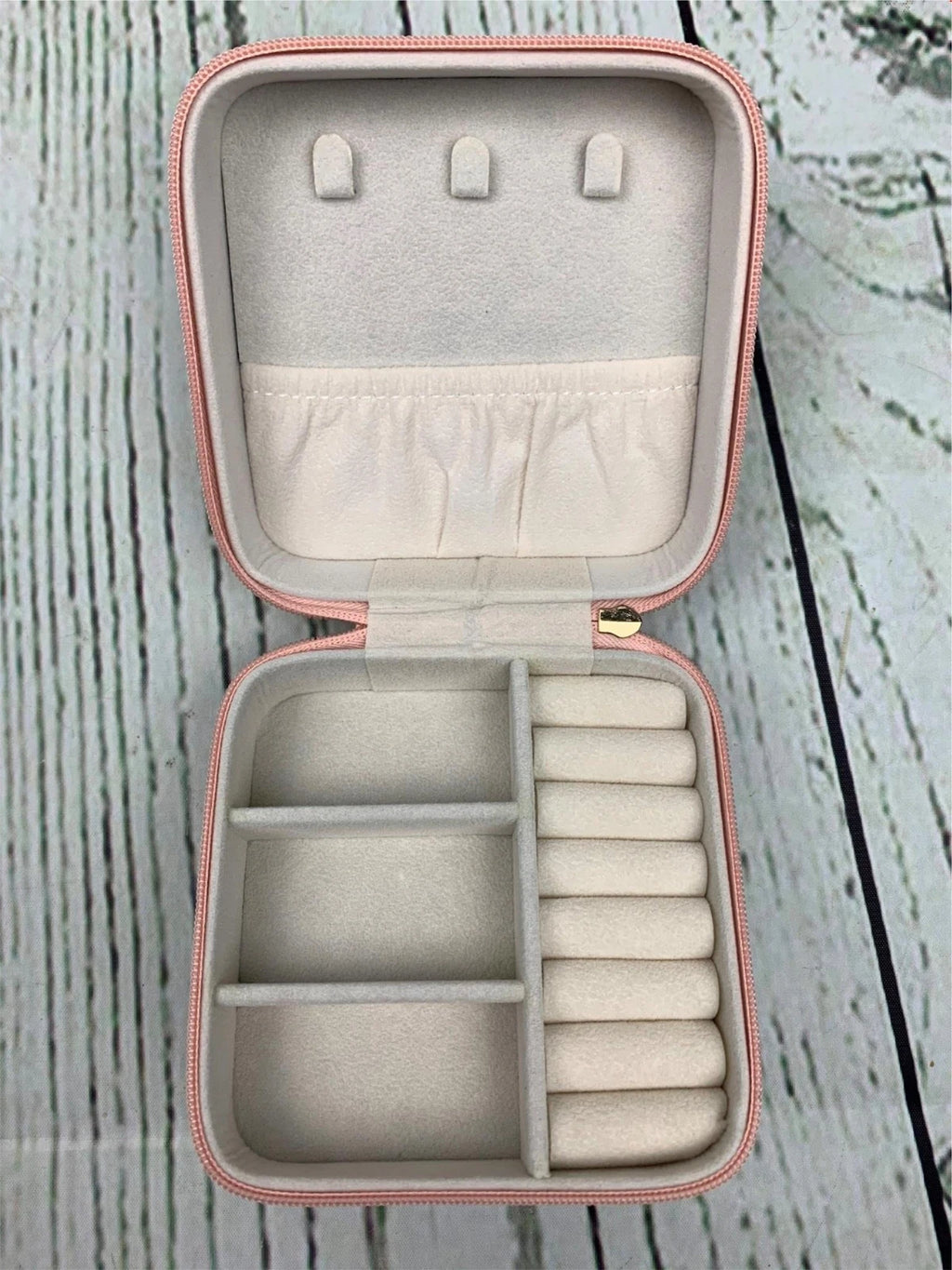 Small Jewelry Box Travel Leather Portable Organizer Hairpin Pink | eBay