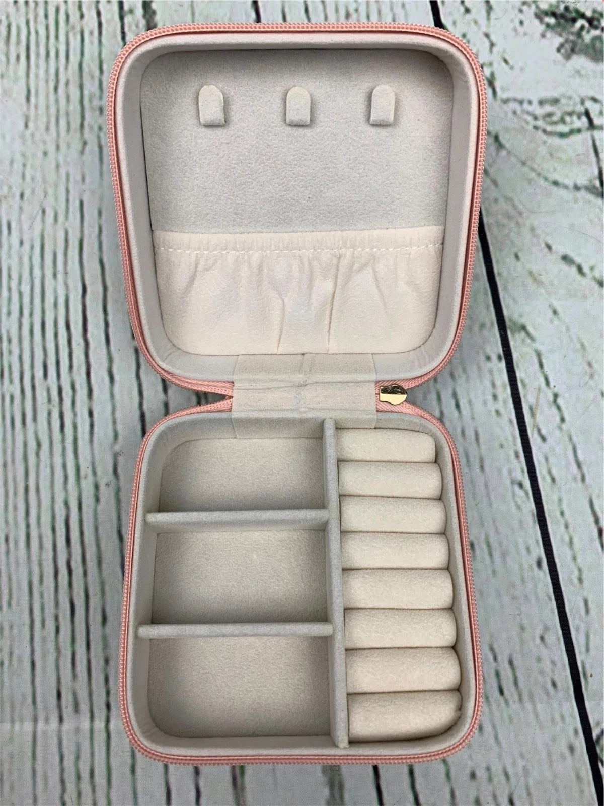 Small Jewelry Box Travel Leather Portable Organizer Hairpin Pink | eBay