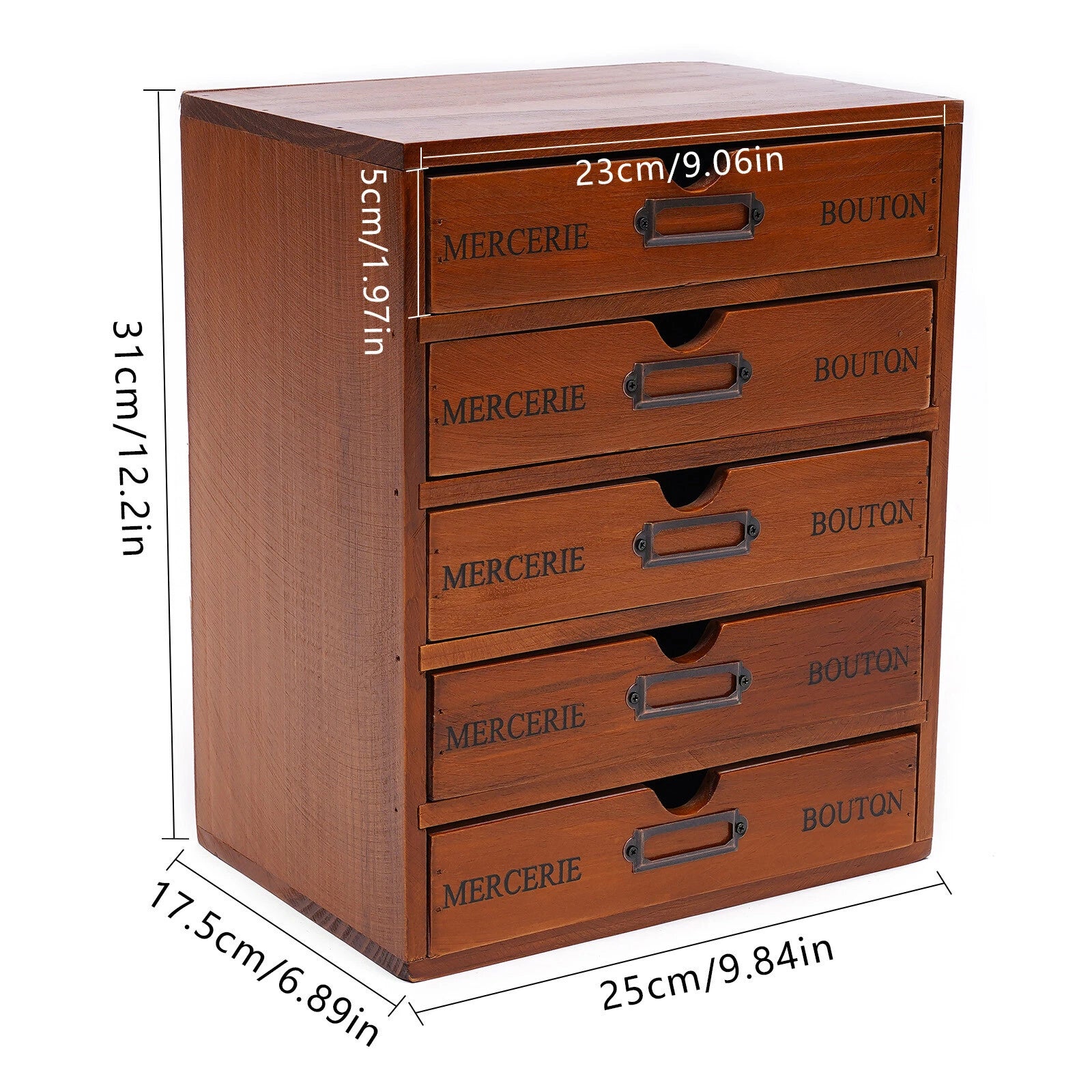5 Layers Vintage Large Jewelry Organizer Wooden Storage Box Case with 5 Drawers | eBay