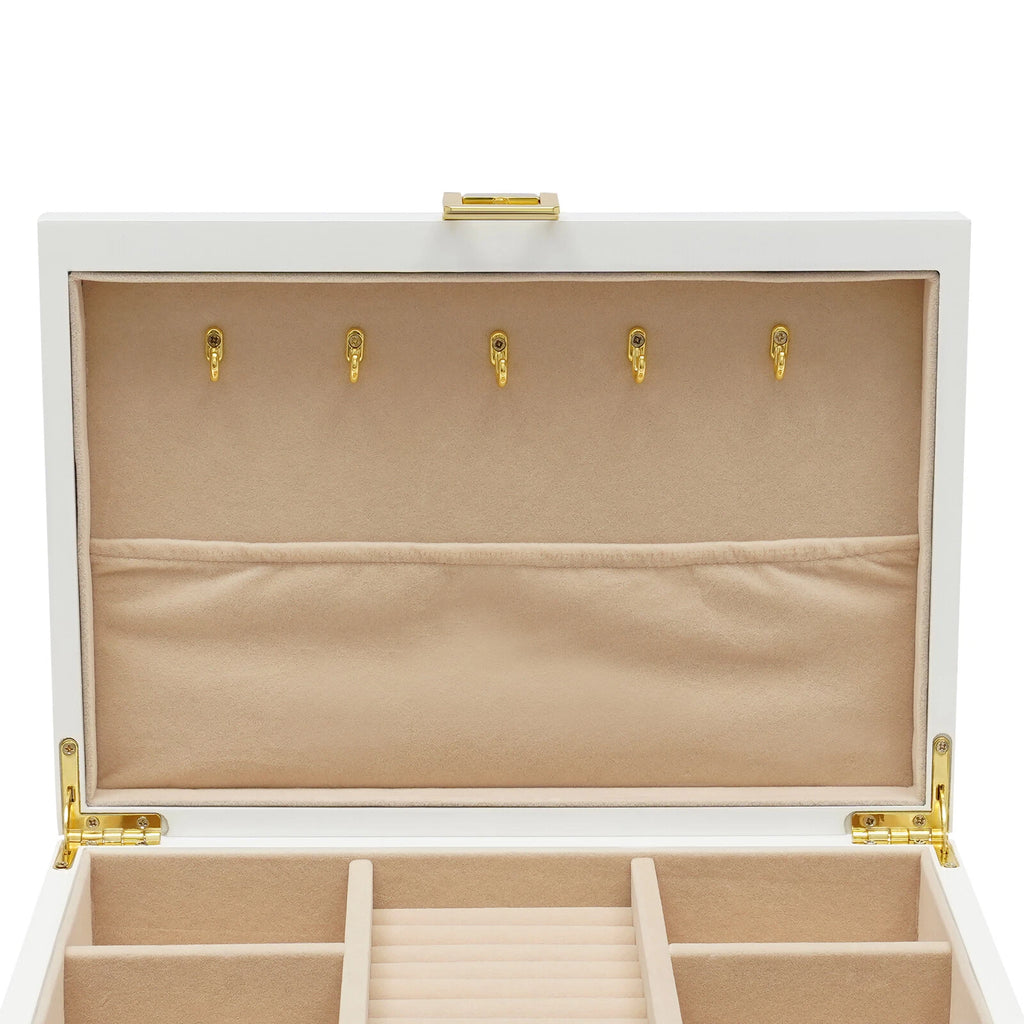 11*7.5*7.1in 3-Layer White Jewelry Organizer Box For Storage Earrings Necklace | eBay