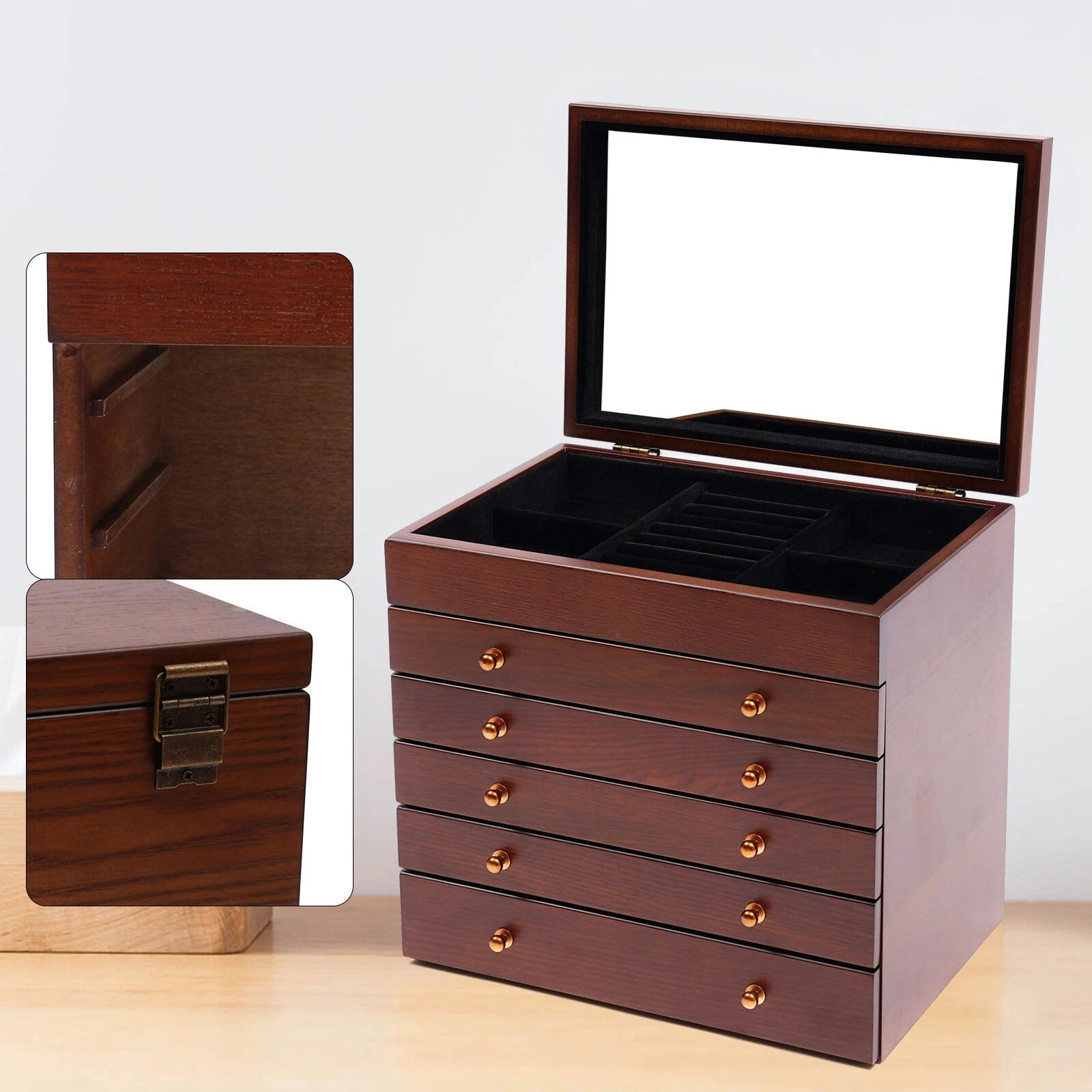 Jewelry Box, Jewelry Organizer, 6-tier Jewelry Box for Bedroom | eBay