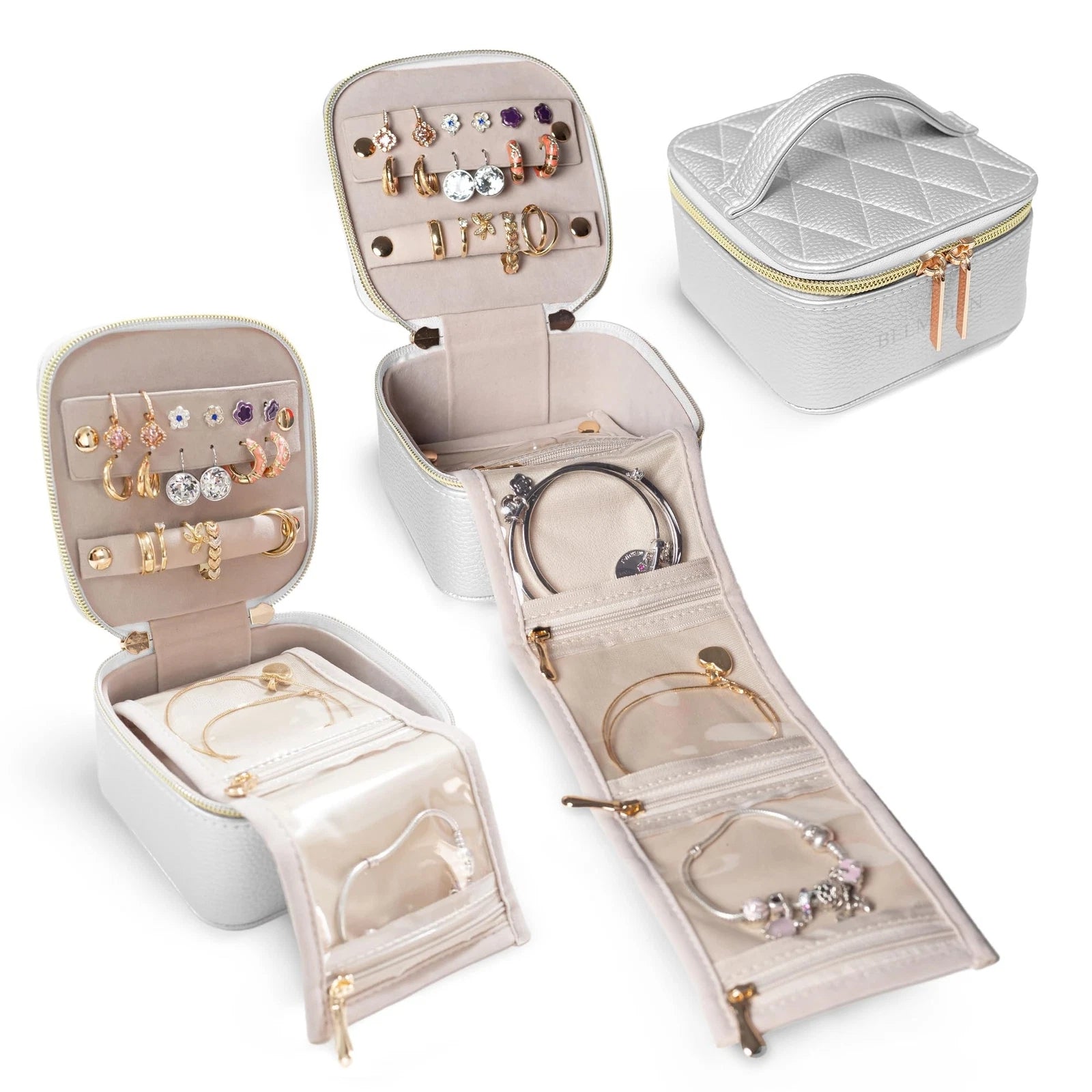 Travel Jewelry Case Organizer - Anti Tangle Storage Organizer - Valentines Da... | eBay
