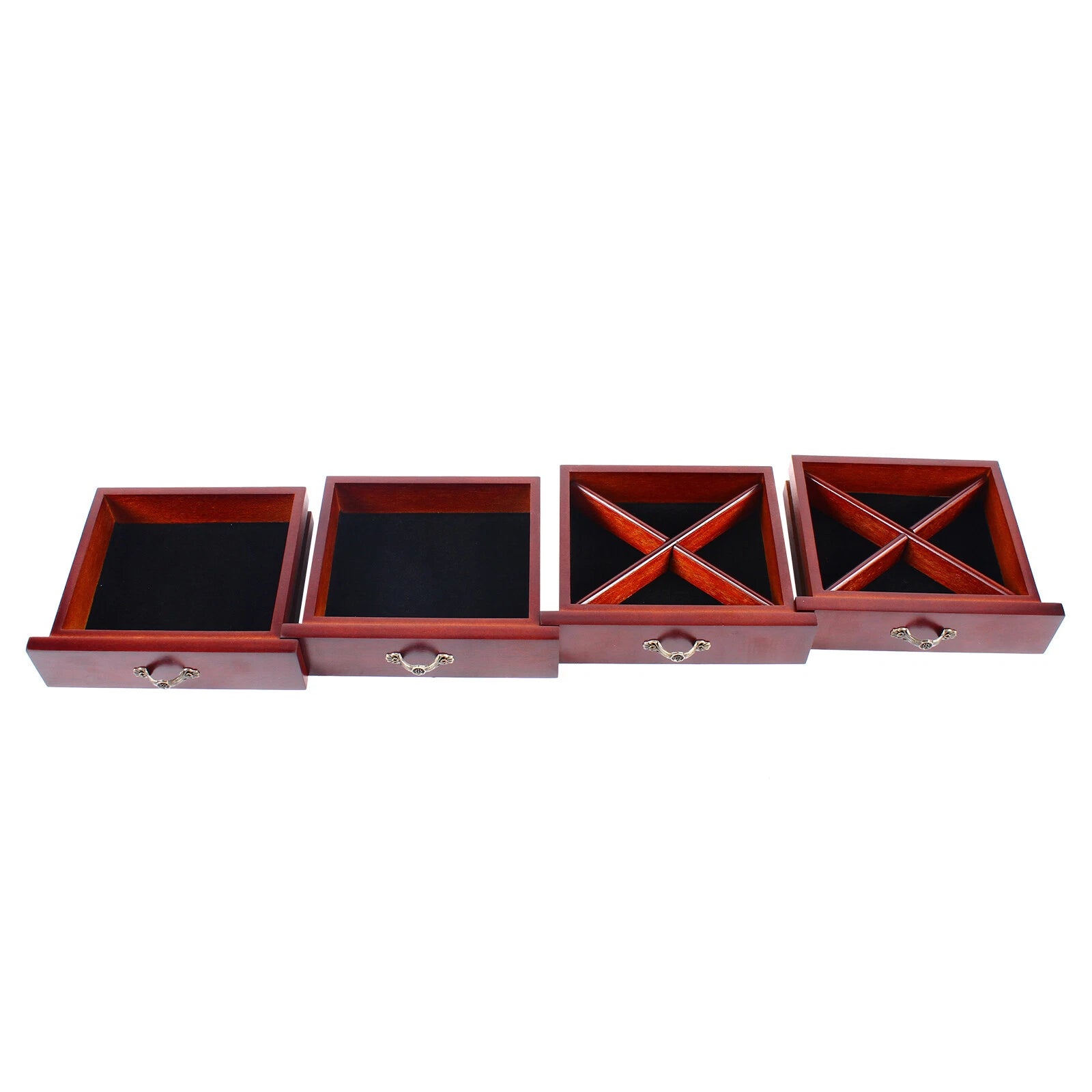 Large Wooden Jewelry Box Organizer w/ Mirror 5layer Ring Necklace Storage Case | eBay