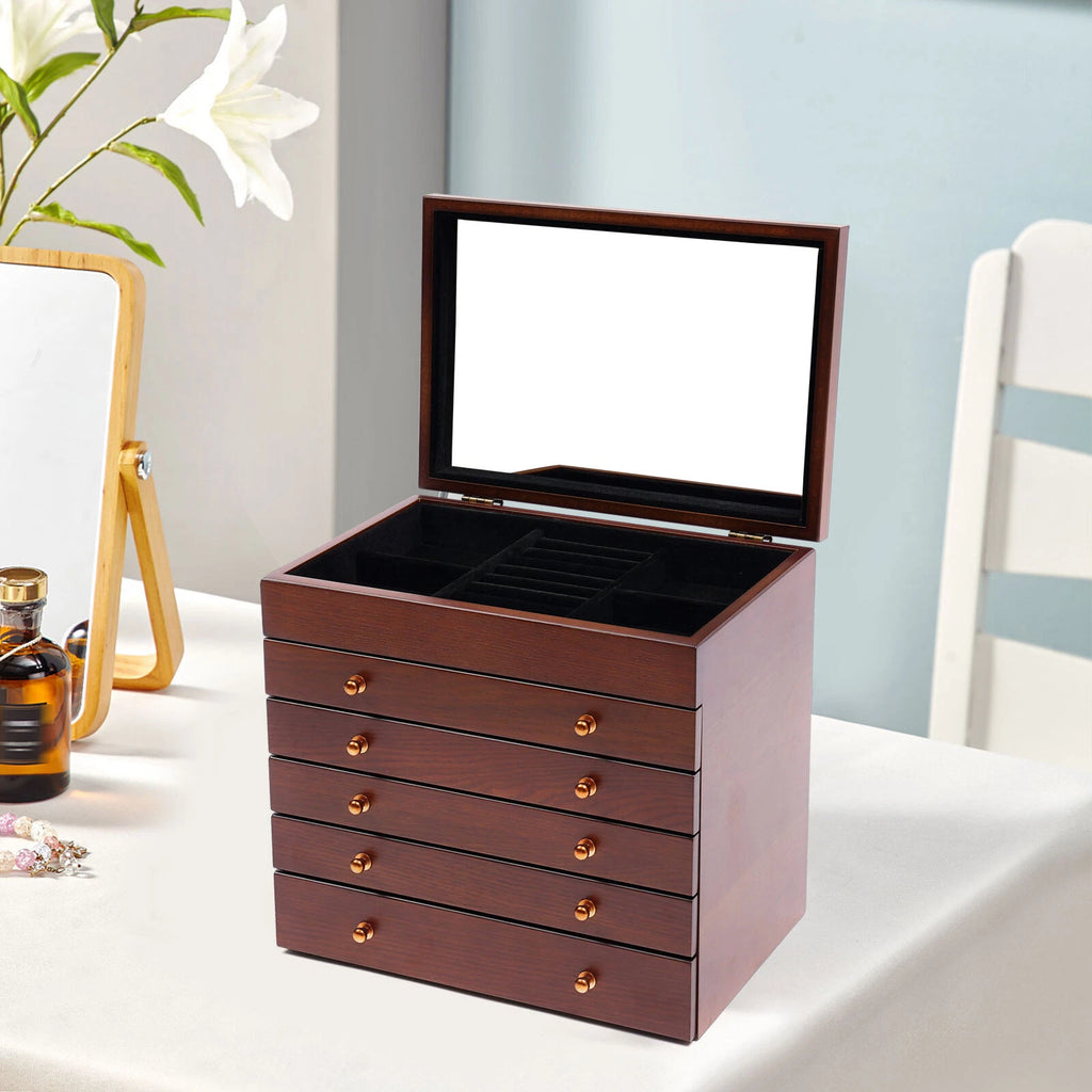 Jewelry Box, Jewelry Organizer, 6-tier Jewelry Box for Bedroom | eBay