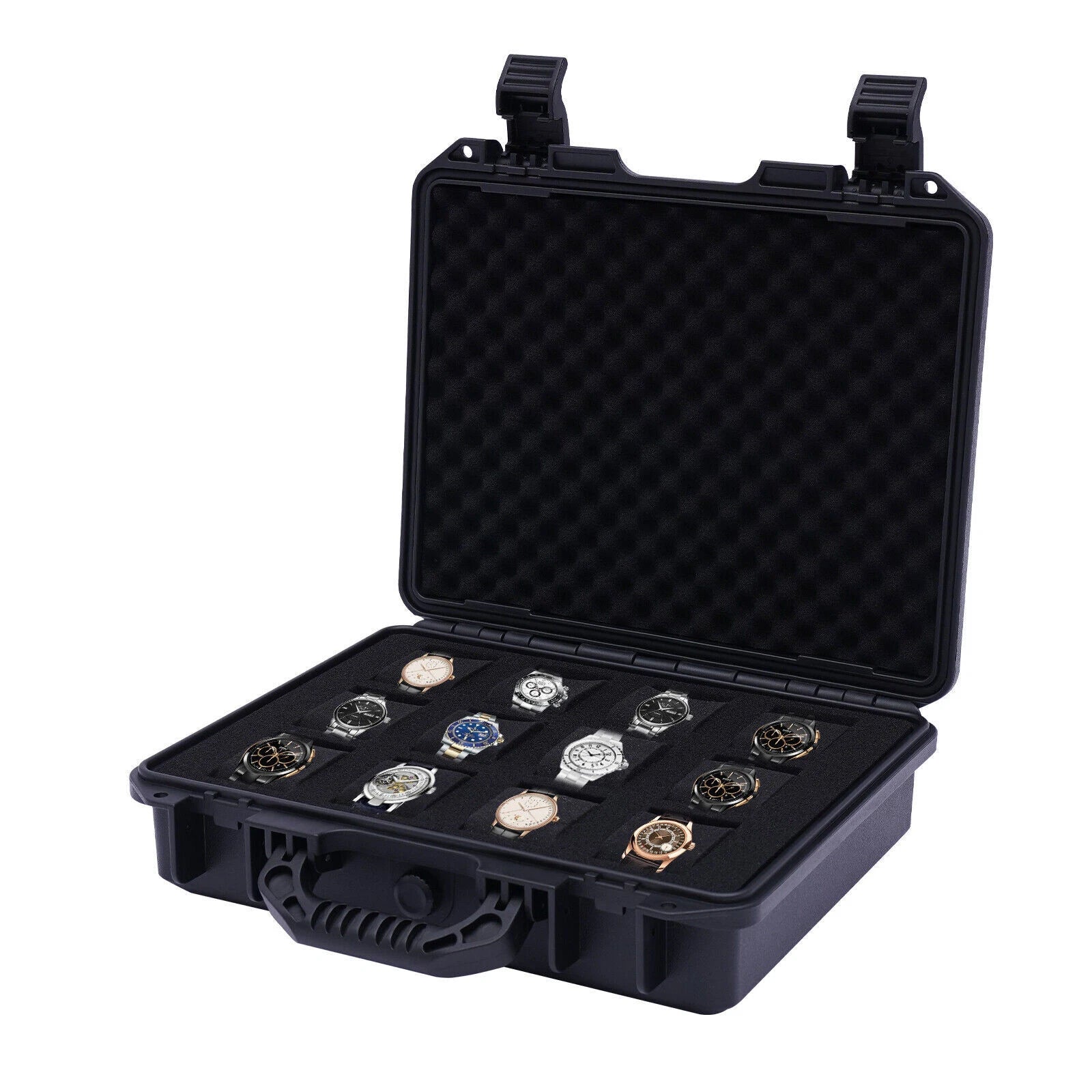 12 Slot PP Watch Box Display Case Jewelry Storage Holder Organizer Waterproof | eBay