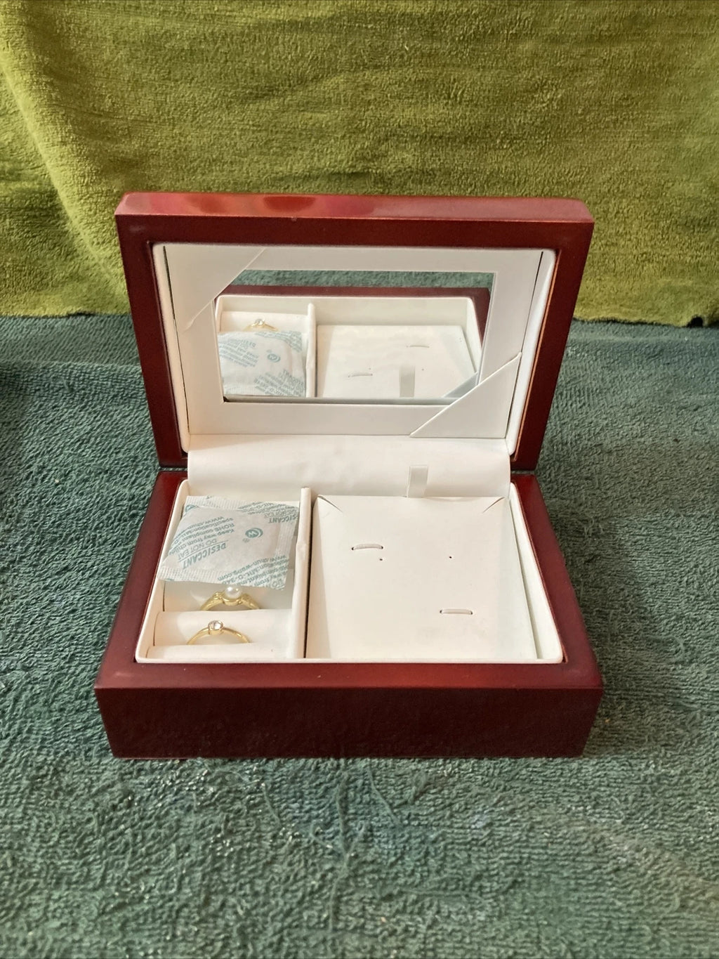 Wood Chest Jewelry Earrings Storage Organizer Gift Box #2 | eBay