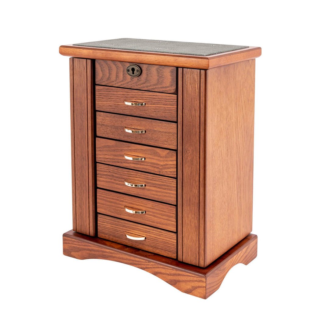 Wooden Jewelry Box Cabinet Storage Beauty 7 Drawers Case For Festival Gifts NEW | eBay