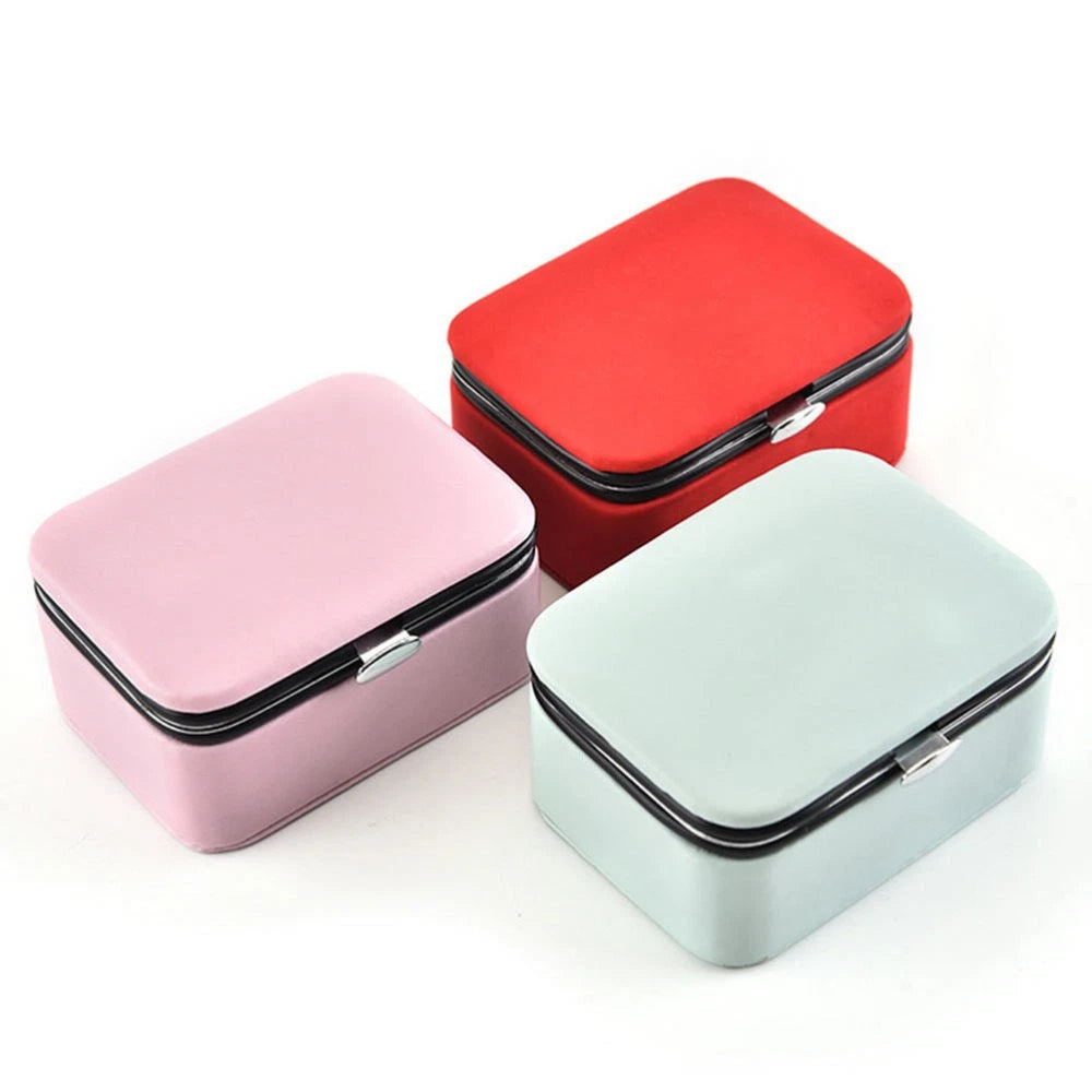 Portable Jewelry Box Jewlery Organizers Earring Storage Case | eBay