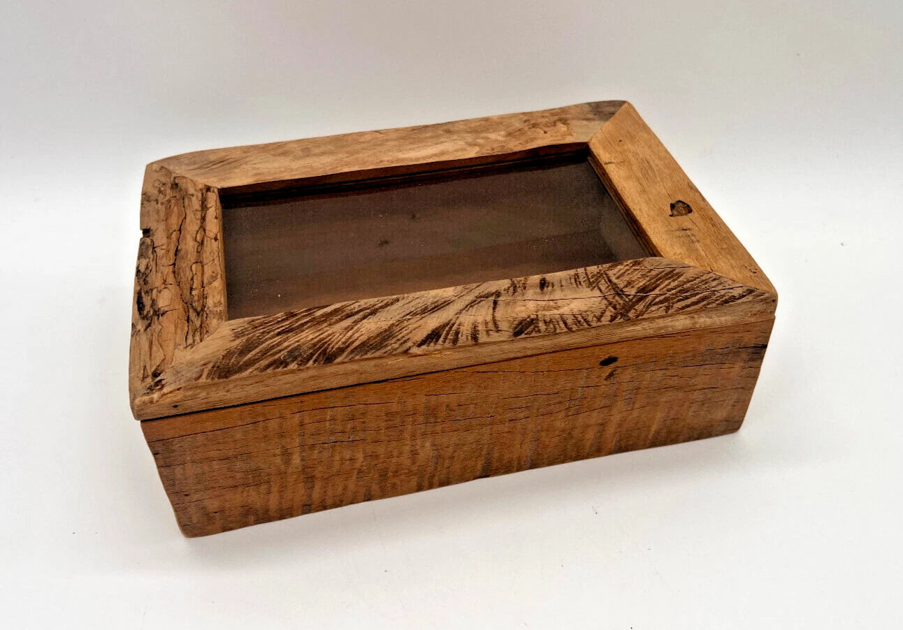 Barnwood Weathered Style Jewelry Box / Tea Box - 8 1/4" l x 5 1/2" w x 2 3/4" h | eBay