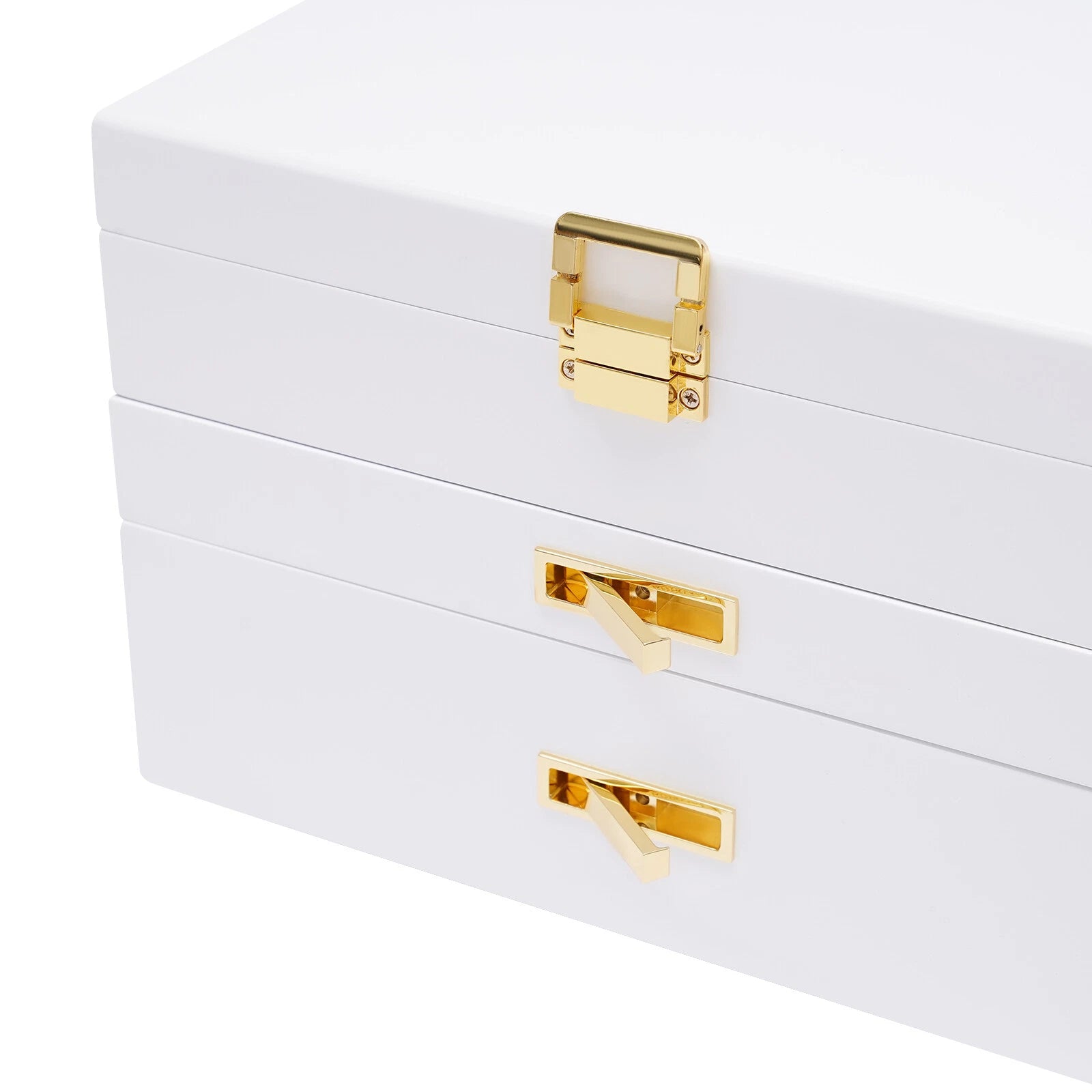 11*7.5*7.1in 3-Layer White Jewelry Organizer Box For Storage Earrings Necklace | eBay